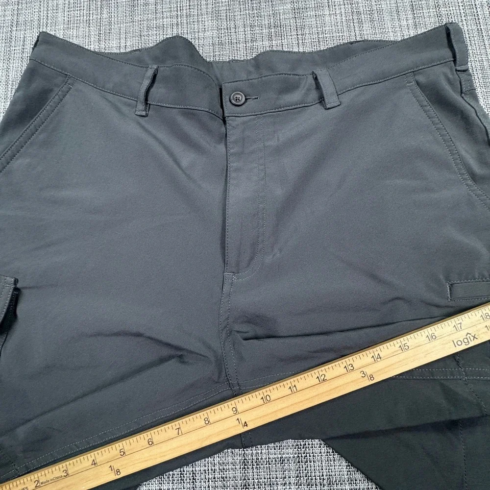 PGA Tour Men's 38 Gray Cargo Golf Shorts Stretch Performance Activewear Pockets